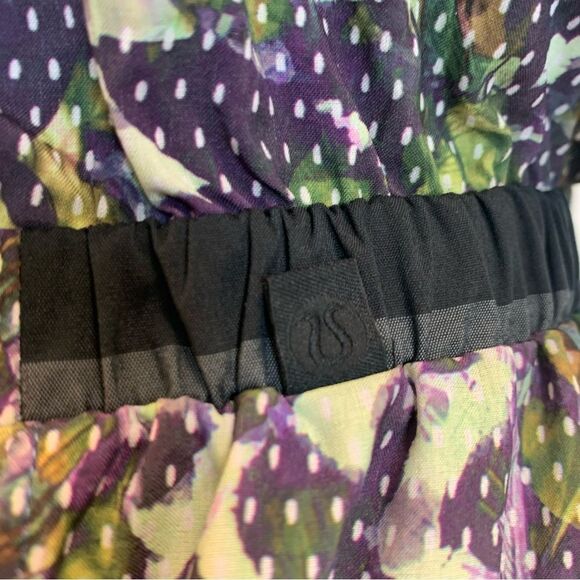 LULULEMON City Summer Dress Floral Sport White Multi Narrow Court Stripe Black 6 - Picture 12 of 17